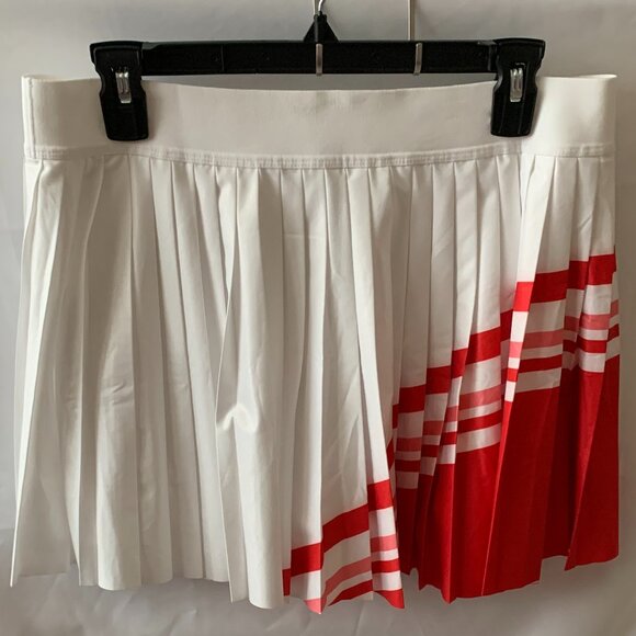 ATHLETA Match Point Pleated Colorblock Skort in White/Red Sz LARGE - Picture 3 of 8